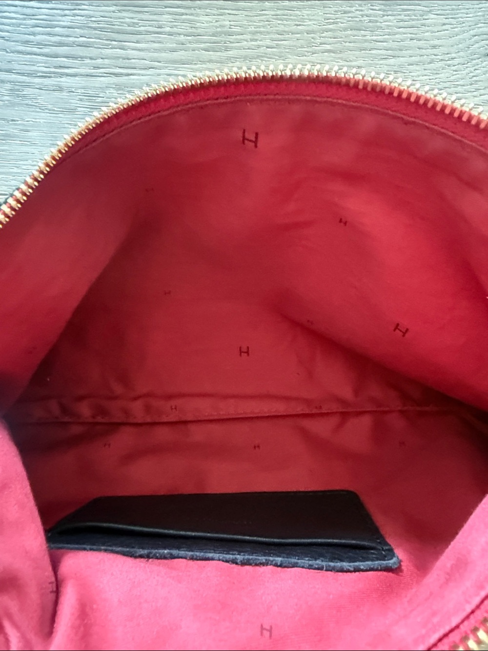 Hammitt Black Kyle Small Leather Crossbody with Gold Stud Accents and Red Zip - Picture 3 of 3